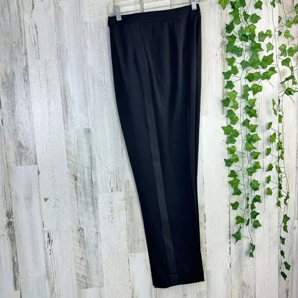 Ralph Lauren Straight-Leg Tailored purple label black Trousers size 10